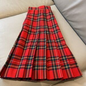 Medici plaid pleated shirt ladies size 4 !